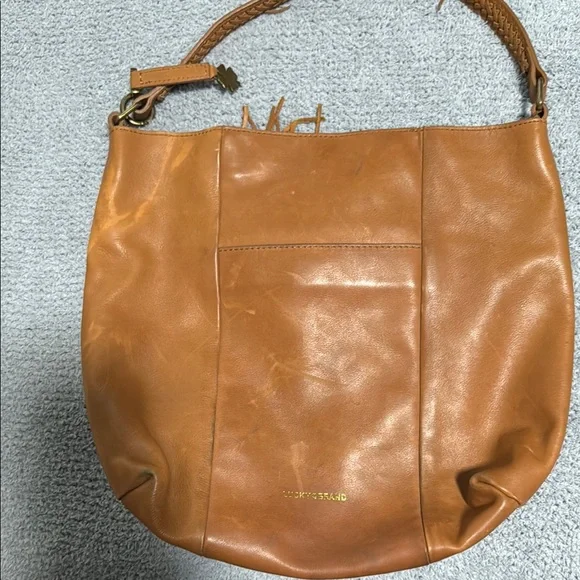 Tan Leather Shoulder Bag lucky brand - Picture 3 of 6